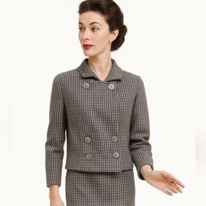💼📂Vintage Searle houndstooth skirt set 8‎